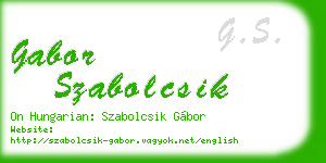 gabor szabolcsik business card