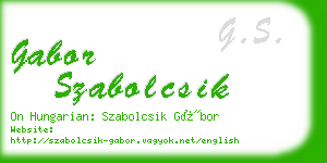 gabor szabolcsik business card